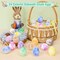 24 Pack Easter Sidewalk Chalk Easter Eggs Fillers 12 Colors Easter Basket Stuffers Colorful Egg Chalk for Outdoor Toddler Kids Gifts Hunt Party Favor Classroom School Chalkboard Playground Drawing